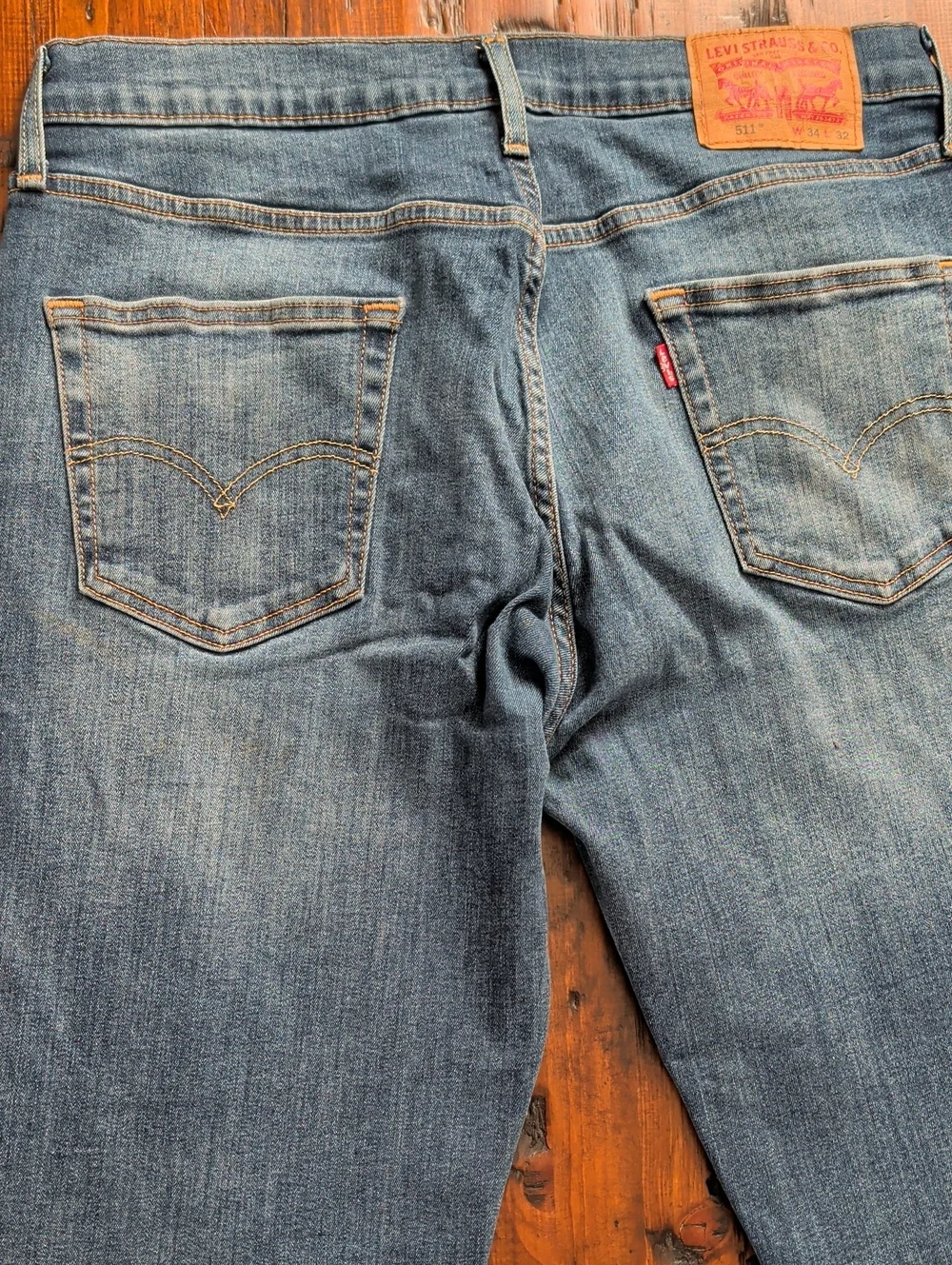 Levi's 511 Men's Slim Straight Blue Denim Jeans 34 x 32